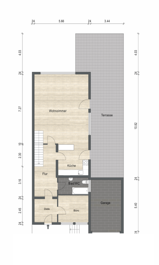 Grundriss Hochparterre