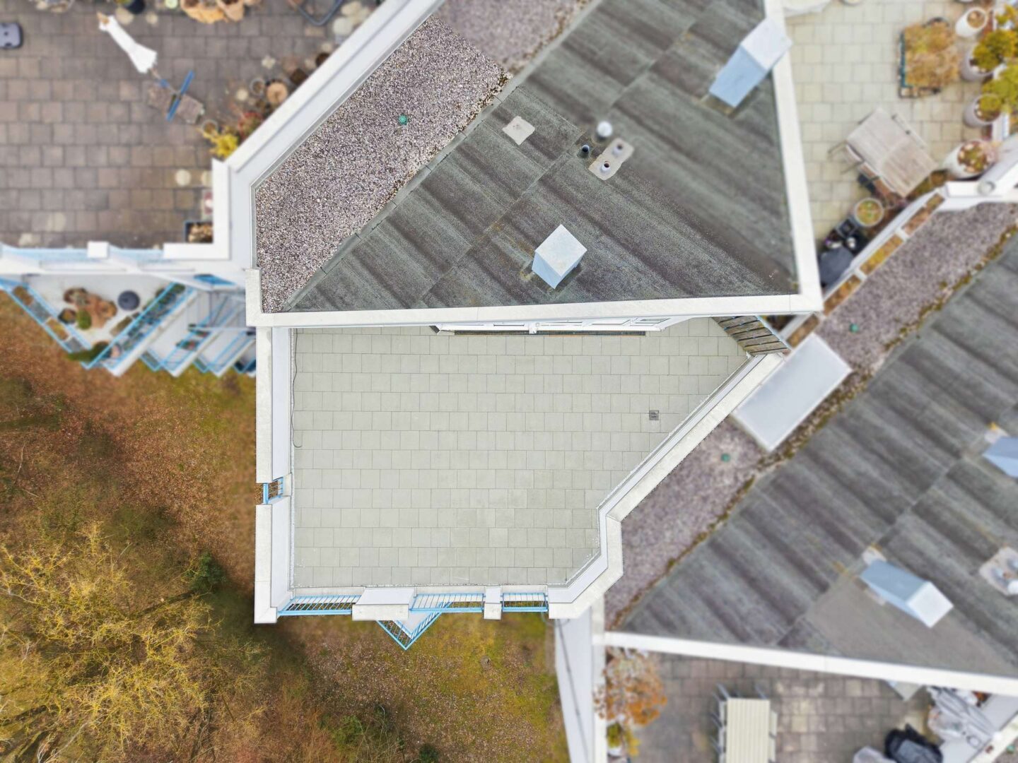 Dachterrasse Drohneaufnahme
